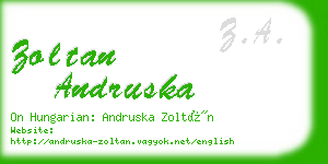 zoltan andruska business card